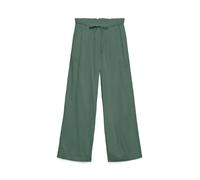 Schlupfhose VERO MODA "VMDICTHE NW WIDE TIE PANT WVN GA", Damen, Gr. M (38), N-Gr, grün (laurel wreath), Web, Obermaterial: 100% Baumwolle, unifarben, oversize lang, Hosen Schlupfhose, Baumwolle, over