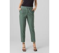 Schlupfhose VERO MODA "VMJESMILO MW ANKLE PANTS WVN NOOS", Damen, Gr. XL (42), N-Gr, grün (laurel wreath), Web, Obermaterial: 55% Viskose, 45% Leinen, unifarben, regular fit knöchellang, Hosen Schlupf