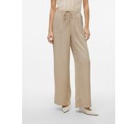 VERO MODA Damen VMMELANEY HW Loose Pant WVN GA NOOS Hose, Overcast/Detail:Melange, M