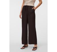 Schlupfhose VERO MODA "VMMELANEY HW LOOSE PANT WVN GA NOOS", Damen, Gr. XL, N-Gr, braun (chocolate torte), Web, Obermaterial: 100% Polyester, unifarben, loose fit lang, Hosen Schlupfhose, Kunstfaser,