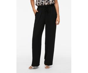 Schlupfhose VILA "VIJOSA HW WIDE PANTS - NOOS", Damen, Gr. 36, N-Gr, schwarz (schwarz beauty), Web, Obermaterial: 100% Polyester, unifarben, relaxed fit knöchellang, Hosen Schlupfhose, Sommerhose (892