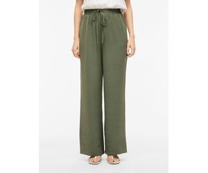 Schlupfhose VILA "VIJOSA HW WIDE PANTS - NOOS", Damen, Gr. 38, N-Gr, olivine, Web, Obermaterial: 100% Polyester, unifarben, relaxed fit knöchellang, Hosen Schlupfhose, Sommerhose (71669302-38) olivine