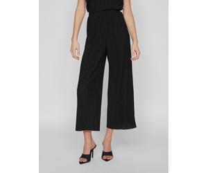 Schlupfhose VILA "VIPLISA HW CULOTTE PANTS - NOOS", Damen, Gr. L (40), N-Gr, schwarz (schwarz beauty), Web, Obermaterial: 65% Polyester, 35% Viskose, unifarben, regular fit wadenlang, Hosen Schlupfhos