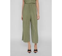Schlupfhose VILA "VIPLISA HW CULOTTE PANTS - NOOS", Damen, Gr. M (38), N-Gr, grün (oil grün), Web, Obermaterial: 65% Polyester, 35% Viskose, unifarben, regular fit wadenlang, Hosen Schlupfhose, Sommer