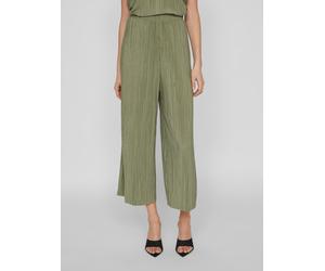 Schlupfhose VILA "VIPLISA HW CULOTTE PANTS - NOOS", Damen, Gr. XXL (44), N-Gr, grün (oil grün), Web, Obermaterial: 65% Polyester, 35% Viskose, unifarben, regular fit wadenlang, Hosen Schlupfhose, Somm