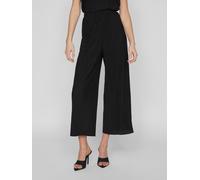 Schlupfhose VILA "VIPLISA HW CULOTTE PANTS - NOOS", Damen, Gr. XXL (44), N-Gr, schwarz (schwarz beauty), Web, Obermaterial: 65% Polyester, 35% Viskose, unifarben, regular fit wadenlang, Hosen Schlupfh