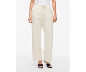 Schlupfhose VILA "VIPRISILLA RW PANTS - NOOS", Damen, Gr. 42, N-Gr, super light natural melan, Web, Obermaterial: 50% Viskose, 40% Baumwolle, 10% Leinen, unifarben, loose fit knöchellang, Hosen Schlup