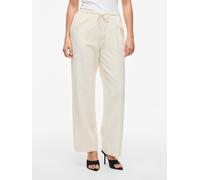 Schlupfhose VILA "VIPRISILLA RW PANTS - NOOS", Damen, Gr. 44, N-Gr, super light natural melan, Web, Obermaterial: 50% Viskose, 40% Baumwolle, 10% Leinen, unifarben, loose fit knöchellang, Hosen Schlup