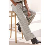 Schlupfhose VIVANCE "aus kuscheliger Rippware mit flauschigem Griff", Damen, Gr. 38, N-Gr, beige (grau meliert), Jersey, Obermaterial: 94% Polyester, 6% Elasthan, meliert, figurumspielend hüftlang, Ho