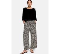 Schlupfhose ZERO "Damen mit weitem Bein", Damen, Gr. 44, Normalgrößen, schwarz-weiß (cream, schwarz), Obermaterial: 100% Viskose, Basic, loose fit 7/8-Länge, Hosen Schlupfhose, Material (58882063-44)