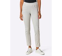 Schlupfjeans ASCARI, Damen, Gr. 25, Kurzgrößen, grau (hellgrau), 54% Baumwolle, 37% Lyocell, 6% Elastomultiester, 3% Elasthan, unifarben, lang, Jeans Schlupfjeans (90082946-25) hellgrau