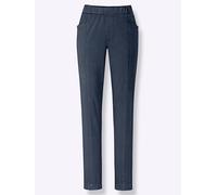 Schlupfjeans CASUAL LOOKS, Damen, Gr. 19, Kurzgrößen, blau (dunkelblau), 97% Baumwolle, 3% Elasthan, unifarben, lang, Jeans Schlupfjeans (77141762-19) dunkelblau