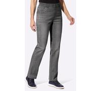 Schlupfjeans CASUAL LOOKS, Damen, Gr. 38, Normalgrößen, grau (anthrazit, grau, denim), 81% Baumwolle, 17% Polyester, 2% Elasthan, unifarben, lang, Jeans Schlupfjeans (29774039-38) anthrazit, grau, den