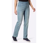 Schlupfjeans CASUAL LOOKS, Damen, Gr. 46, Normalgrößen, blau (blau, bleached), 81% Baumwolle, 17% Polyester, 2% Elasthan, unifarben, lang, Jeans Schlupfjeans (56587743-46) blau, bleached