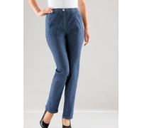 Schlupfjeans CASUAL LOOKS, Damen, Gr. 48, Normalgrößen, blau (dunkelblau), 98% Baumwolle, 2% Elasthan, unifarben, lang, Jeans Schlupfjeans (245583-48) dunkelblau