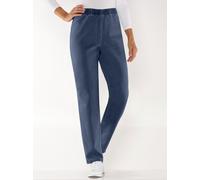 Schlupfjeans CLASSIC BASICS, Damen, Gr. 21, Kurzgrößen, blau (dunkelblau), 81% Baumwolle, 17% Polyester, 2% Elasthan, unifarben, lang, Jeans Schlupfjeans (82467359-21) dunkelblau