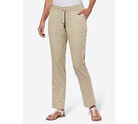 Schlupfjeans CLASSIC BASICS, Damen, Gr. 22, Kurzgrößen, beige (sand), 100% Baumwolle, unifarben, lang, Jeans Schlupfjeans (54951733-22) sand