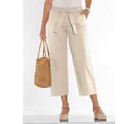 Schlupfjeans CLASSIC BASICS, Damen, Gr. 40, Normalgrößen, beige (sand), 100% Baumwolle, unifarben, 7/8-Länge, Jeans Schlupfjeans (86841734-40) sand