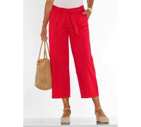 Schlupfjeans CLASSIC BASICS, Damen, Gr. 46, Normalgrößen, lila (erdbeere), 100% Baumwolle, unifarben, 7/8-Länge, Jeans Schlupfjeans (71405347-46) erdbeere