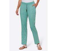 Schlupfjeans CLASSIC BASICS, Damen, Gr. 48, Normalgrößen, grün (salbei), 100% Baumwolle, unifarben, lang, Jeans Schlupfjeans (85068517-48) salbei