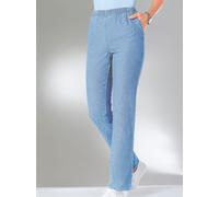 Schlupfjeans CLASSIC BASICS, Damen, Gr. 50, Normalgrößen, blau (blau, bleached), 100% Baumwolle, unifarben, lang, Jeans Schlupfjeans (322767-50) blau, bleached