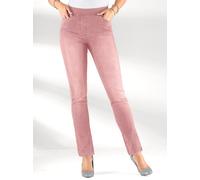 Schlupfjeans INSPIRATIONEN, Damen, Gr. 195, Extrakurzgrößen, rosa (rosé), 76% Baumwolle, 22% Polyester, 2% Elasthan, unifarben, lang, Jeans Schlupfjeans (535726-195) rosé
