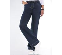 Schlupfjeans INSPIRATIONEN, Damen, Gr. 20, Kurzgrößen, blau (dunkelblau), 98% Baumwolle, 2% Elasthan, unifarben, lang, Jeans Schlupfjeans (99582556-20) dunkelblau