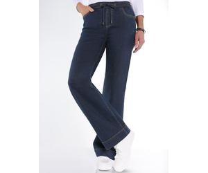 Schlupfjeans INSPIRATIONEN, Damen, Gr. 20, Kurzgrößen, blau (dunkelblau), 98% Baumwolle, 2% Elasthan, unifarben, lang, Jeans Schlupfjeans (99582556-20) dunkelblau