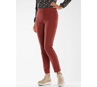 Schlupfjeans INSPIRATIONEN, Damen, Gr. 42, Normalgrößen, rot (rotbraun), 96% Baumwolle, 4% Elasthan, unifarben, lang, Jeans Schlupfjeans (90124125-42) rotbraun