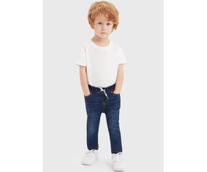Schlupfjeans LEVI'S KIDS "LVB SKINNY DOBBY PULL ON PANTS", Mädchen, Gr. 3/62, N-Gr, blau (dunkelblau used), Denim/Jeans, Obermaterial: 67% Baumwolle, 28% Polyester, 3% Viskose, 2% Elasthan, skinny fit