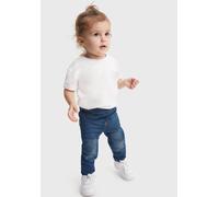 Schlupfjeans LEVI'S KIDS "PULL-ON JEGGING", Mädchen, Gr. 36/98 (36M), N-Gr, blau (mid blau used), Denim/Jeans, Obermaterial: 76% Baumwolle, 23% Polyester, 1% Elasthan, unifarben, Basic schmal, Jeans S