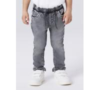 Schlupfjeans NAME IT "NMMRYAN SLIM SWE JEANS 2472-TH NOOS", Jungen, Gr. 104, N-Gr, grau denim, Denim/Jeans, Obermaterial: 70% Baumwolle, 27% Polyester, 3% Elasthan, leichte Abriebeffekte, regular fit