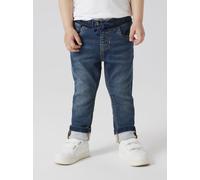 Schlupfjeans NAME IT "NMMRYAN SLIM SWE JEANS 2472-TH NOOS", Jungen, Gr. 122, N-Gr, blau (vintage dunkelblau denim), Denim/Jeans, Obermaterial: 70% Baumwolle, 27% Polyester, 3% Elasthan, leichte Abrieb