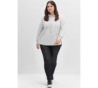 Schlupfjeans SHEEGO, Damen, Gr. 46, Normalgrößen, schwarz (schwarz denim), 76% Baumwolle, 22% Polyester, 2% Elasthan, unifarben, lang, Jeans Schlupfjeans (87041403-46) schwarz denim