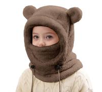 Schlupfmütze Kinder Warme Wintermütze Mädchen Jungen Niedlich Schalmütze mit Zwei Ohren Weiche Kuschelige Plüsch Sturmhaube Fleece Gesichtsmaske Schal Mütze Kinder für 3-10 Jahre Outdoor Aktivitäten