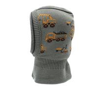 Schlupfmütze MAXIMO, Jungen, Gr. 53, grün (khaki grau), Strick, Baumwolle, mehrfarbig, Mützen, Baumwolle, gestrickt, verlängertes Halsteil, elastisch (34839845-53) khaki grau