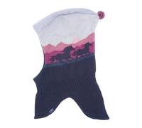 Schlupfmütze MAXIMO, Mädchen, Gr. 51, blau (midnight), Strick, Baumwolle, mehrfarbig, Mützen, Baumwolle, gestrickt, gefüttert, mit Bommel (19123618-51) midnight