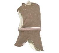 Schlupfmütze MAXIMO, Mädchen, Gr. 55, braun, Feinstrick, Baumwolle, gemustert, Mützen, im Katzen-Design (94449426-55) braun