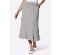 Schlupfrock CLASSIC BASICS, Damen, Gr. 42, grau (steingrau), 98% Polyester, 2% Elasthan, unifarben, wadenlang, Röcke (35509434-42) steingrau