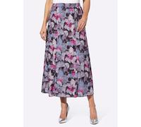 Schlupfrock CLASSIC BASICS, Damen, Gr. 42, lila (traube, fuchsia, bedruckt), 100% Polyester, bedruckt, gemustert, mehrfarbig, lang, Röcke (30797205-42) traube, fuchsia, bedruckt