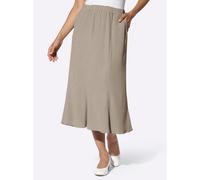 Schlupfrock CLASSIC BASICS, Damen, Gr. 46, beige (sesam), 98% Polyester, 2% Elasthan, unifarben, wadenlang, Röcke (99742314-46) sesam
