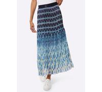 Schlupfrock CREATION L, Damen, Gr. 38, marine, hellblau, bedruckt, 100% Polyester, bedruckt, gemustert, mehrfarbig, wadenlang, Röcke (56440914-38) marine, hellblau, bedruckt