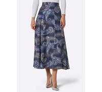Schlupfrock CREATION L PREMIUM, Damen, Gr. 25, marine, ecru, bedruckt, 70% Viskose, 30% Seide, Paisley, bedruckt, gemustert, mehrfarbig, lang, Röcke (89601730-25) marine, ecru, bedruckt