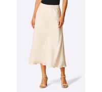 Schlupfrock CREATION L PREMIUM, Damen, Gr. 46, beige (champagner), 70% Viskose, 30% Seide, unifarben, wadenlang, Röcke (42667137-46) champagner