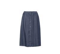Schlupfrock GOLDNER "Eleganter Midirock in A-Linie", Damen, Gr. 38, blau (dunkelmarine), Obermaterial: 100% Lyocell CLY., normal, Röcke, Feuchtigkeit absorbierente Qualität (68100015-38) dunkelmarine