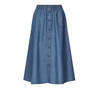 Schlupfrock GOLDNER "Kurzgröße Tencel-Rock mit Taschen", Damen, Gr. 22, blau, Obermaterial: 100% Lyocell CLY., figurumspielend, Röcke, große Eingrifftaschen (45566961-22) blau