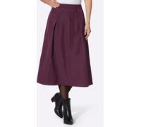 Schlupfrock HEINE, Damen, Gr. 38, lila (burgund), 100% Polyester, unifarben, wadenlang, Röcke (12141516-38) burgund