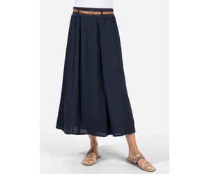 Schlupfrock INSPIRATIONEN, Damen, Gr. 36, blau (nachtblau), 100% Viskose, unifarben, lang, Röcke (54633145-36) nachtblau