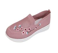 schlupfschuhe damen Sneaker Slip on Damen Leicht Orthopädische Schuhe Rutschfeste Krankenschwester Atmungsaktiv Breite Füße Laufschuhe Arch Support Straßenlaufschuhe krankenhaus schuhe Rosa 41