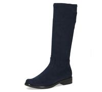 Schlupfstiefel CAPRICE, Damen, Gr. 38,5, XS-Schaft, blau (dunkelblau), Textil, unifarben, Schuhe, Blockabsatz, Langschaftstiefel in klassischer Linie, XS Schaft (57671619-38,5) dunkelblau